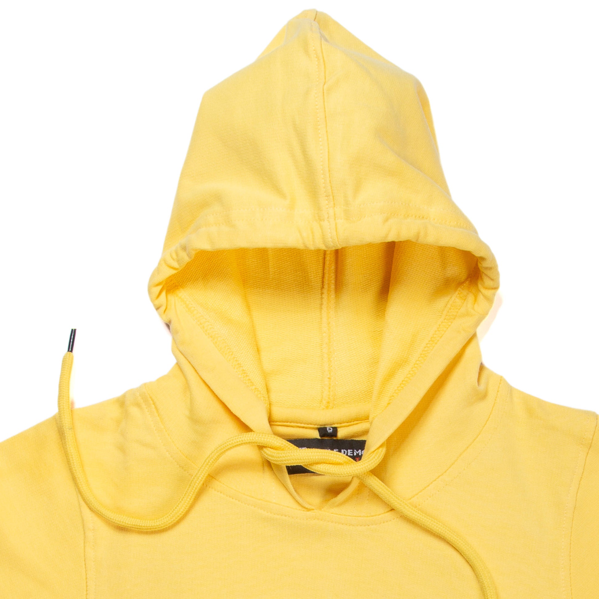Yellow hooded sweatshirt